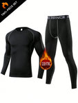 Men's Compression Quick-Dry Thermal Fitness Suit, Long Sleeve Top - MapleCo