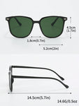 4pcs Square Rivets Unisex Casual Outdoor Driving Fashion Glasses, Suitable For Daily Use