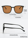 4pcs Square Rivets Unisex Casual Outdoor Driving Fashion Glasses, Suitable For Daily Use