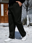 Manfinity RelaxMax Men's Drawstring Waist Warm Lined Sweatpants