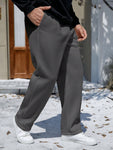 Manfinity RelaxMax Men Fall/Winter Casual Drawstring Waist Thermal Lined Sweatpants