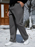 Manfinity RelaxMax Men Fall/Winter Casual Drawstring Waist Thermal Lined Sweatpants