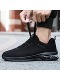 Men's Knitted Casual Sports Shoes - Air Cushioned Breathable And Shock Absorbing - For Running, Basketball And Exercise, Shoes For Men