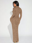 SHEIN SXY Turtleneck Long Sleeve Bodycon Dress