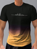 Manfinity Hypemode Men's Tie Dye Letter Print Short Sleeve T-Shirt