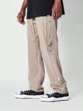 SUMWON Straight Leg Nylon Jogger Trouser With Side Seam Snaps