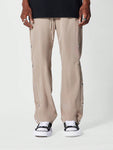 SUMWON Straight Leg Nylon Jogger Trouser With Side Seam Snaps