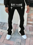 Manfinity Men's Loose Fit Jogging Pants With Drawstring Waist And Letter Print