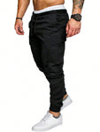 Manfinity Homme Men's Drawstring Waist Slant Pocket Pants