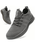 Mens Mesh Non-slip Lightweight Walking, Tennis, Running Shoes Breathable Comfortable Casual Sports Sneakers For Work - MapleCo