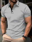 Manfinity Men's Color-Block Polo Shirt