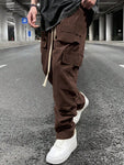 Manfinity Hypemode Loose Fit Men's Cargo Pants With Drawstring Waistband - MapleCo