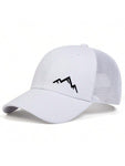 1pc Men's Mountain Peak Embroidery Baseball Cap Fashionable Sun Hat Adjustable Size For Outdoor Activities, Spring