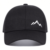 1pc Men's Mountain Peak Embroidery Baseball Cap Fashionable Sun Hat Adjustable Size For Outdoor Activities, Spring