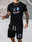 Manfinity LEGND Men Cartoon Graphic Short Sleeve Tee