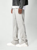 SUMWON Flared Fit Washed Jogger With Split Hem