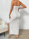 Glamine Elegant Romantic Sequin Embellished Sleeveless Women Party Dress