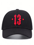 1pc Gothic Letter 13 Personalized Fashion Men Hip Hop Baseball Cap