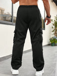 Men's Functional Style Straight-Leg Work Pants With Large Pockets - MapleCo