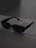 1pc Fashionable Y2K Style Black Square Fashion Glasses For Men