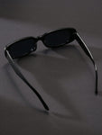 1pc Fashionable Y2K Style Black Square Fashion Glasses For Men