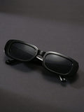 1pc Fashionable Y2K Style Black Square Fashion Glasses For Men