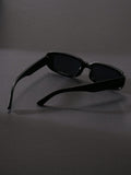 1pc Fashionable Y2K Style Black Square Fashion Glasses For Men