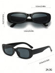 1pc Fashionable Y2K Style Black Square Fashion Glasses For Men