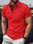 Manfinity Men's Color-Block Polo Shirt