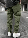 Manfinity Hypemode Loose Fit Men's Cargo Pants With Drawstring Waistband - MapleCo