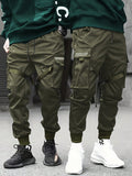 Men 1pc Buckle Strap Detail Flap Pocket Cargo Pants - MapleCo