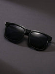 1pc Fashionable Y2k Style Oversized Square Fashion Glasses For Beach Or Driving, Unisex Casual Shades Accessories