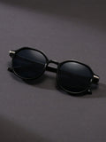 1pc Stylish Y2K Personality Black Beach Fashion Glasses For Men And Women Casual Shades Accessories