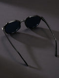 1pc Stylish Y2K Personality Black Beach Fashion Glasses For Men And Women Casual Shades Accessories