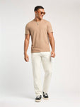 Forever 21 Men's Spring And Summer Casual Fit Apricot Cargo Trousers