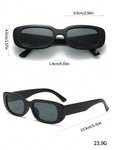 1pc Fashionable Square Frame Personality Y2k Beach Fashion Glasses For Men And Women Casual Shades Accessories