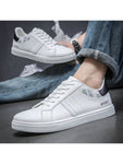 Men's Casual Sports Sneakers, Non-slip White Shoes For All Seasons, Suitable For Students - MapleCo