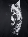 Manfinity LEGND Men Wolf Print Round Neck Short Sleeve Urban T-Shirt, Boyfriend Gift