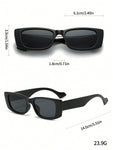 1pc Fashionable Unisex Square Frame Personality Y2k Beach Cute Fashion Glasses Casual Shades Accessories