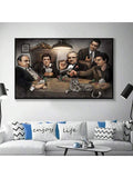 1 Pc Modern Canvas Painting Gangers Art Print By Big Chris Art Gangsters Playing Poker Poster On Wall Art Picture For Living  Room No Frame