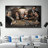 1 Pc Modern Canvas Painting Gangers Art Print By Big Chris Art Gangsters Playing Poker Poster On Wall Art Picture For Living  Room No Frame