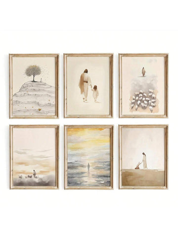 "6 Pieces/Set Of Unframed Canvas Posters