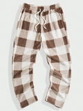 Manfinity ModaGents Men's Checkered Knit Casual Straight Sweatpants