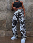 ROMWE Street Life Men'S Marble Print Pants