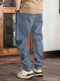 Manfinity Hypemode Men'S Solid Color Drawstring Jogger Pants - MapleCo