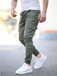 Manfinity LEGND Men Drawstring Waist Side Pocket Jogger Pants - MapleCo