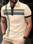 Manfinity Mode Men Plaid Contrast Color Polo Shirt