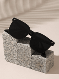 1 Pair Black Retro Polarized Fashion Glasses