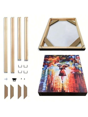 SURELIFE 1 Set Wood Canvas Stretcher Frame DIY Bars Kit For Gallery Wrap Oil Painting Mounting Stretcher Strips Oil Painting Wall Art Decor 12X16 16X20