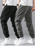 2pcs/Set Men's Casual Tooling Pants - MapleCo